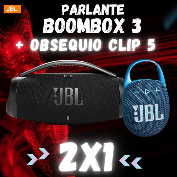 🔊 Boombox 3 Pro + Clip 5 de Regalo – ¡Sonido Premium y Potencia al Máximo - REGALO SORPRESA